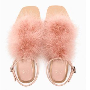 Zara Feather Sandals